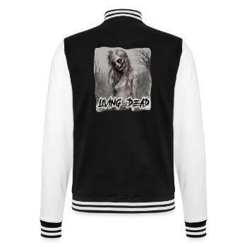 Living Dead / Zombie / Untot / Monster / Gruselig - College-Sweatjacke - Schwarz/Weiß - Hinten - Marisol (170cm)