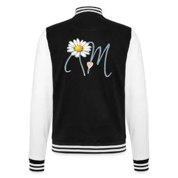 Lettre M Cœur de Marguerite - Veste Teddy - noir/blanc - Dos - Marisol (170cm)