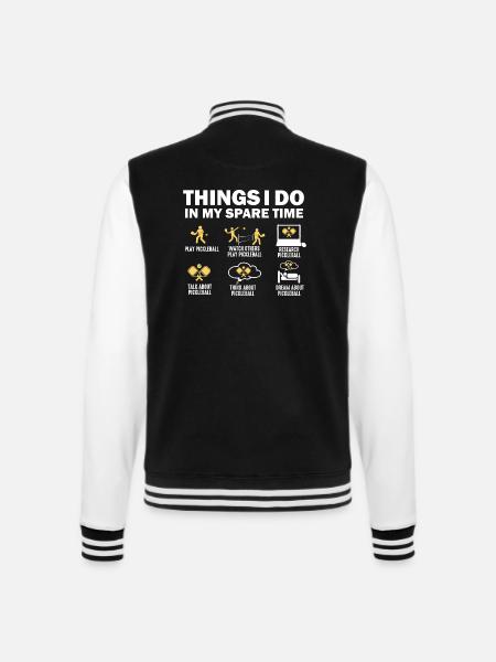 Ce que je fais dans mes temps libres Pickleball - Veste Teddy - noir/blanc