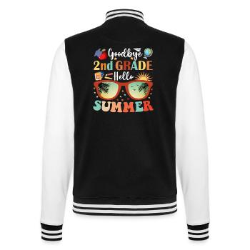 Goodbye 2nd Grade Hello Summer - College Sweat Jacket - black/white - Back - Marisol (170cm)
