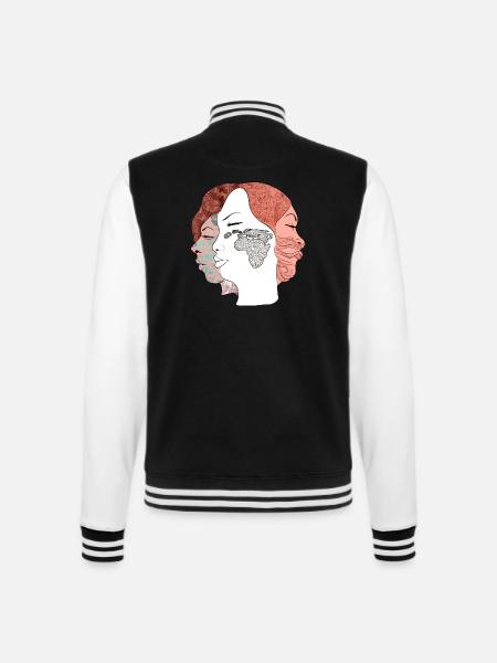 Les trois femmes n°2 - Veste Teddy - noir/blanc