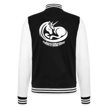 Einhornumarmung - College-Sweatjacke - Schwarz/Weiß - Hinten - Marisol (170cm)