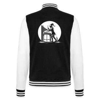„Elfenvibraphon“ - College-Sweatjacke - Schwarz/Weiß - Hinten - Marisol (170cm)