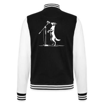 Petite chèvre au micro - Veste Teddy - noir/blanc - Dos - Marisol (170cm)