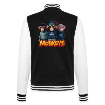 Monkeys 2 - Veste Teddy - noir/blanc - Dos - Marisol (170cm)
