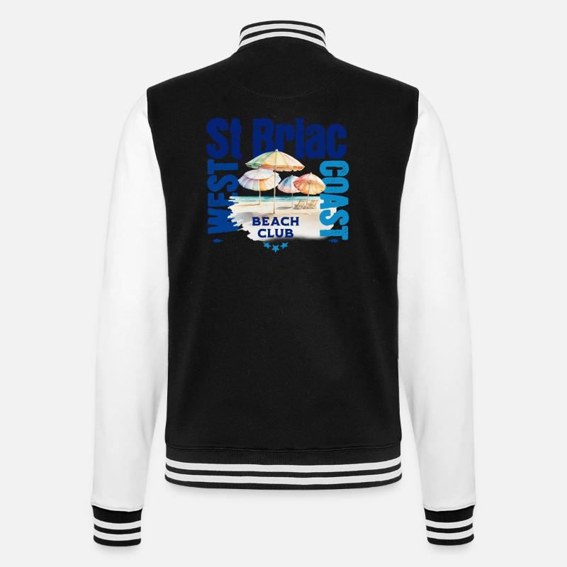 St Briac Beach club - Veste Teddy - noir/blanc