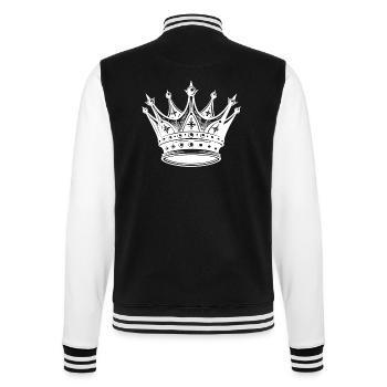 Crown - College Sweat Jacket - black/white - Back - Marisol (170cm)