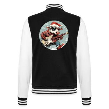 Bulle Guitare Rocker de Noël Taurus - Veste Teddy - noir/blanc - Dos - Marisol (170cm)