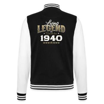 85th Birthday Original December 1940 Volume 40 - College Sweat Jacket - black/white - Back - Marisol (170cm)