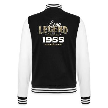 70th Birthday Original December 1955 Volume 55 - College Sweat Jacket - black/white - Back - Marisol (170cm)
