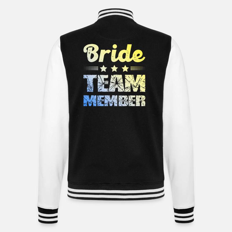 Bride Team - College-Sweatjacke - Schwarz/Weiß