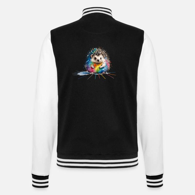 Hérisson - Veste Teddy - noir/blanc