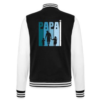 Vater und tochter und sohn, tochter und sohn - College-Sweatjacke - Schwarz/Weiß - Hinten - Marisol (170cm)