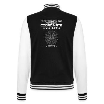 Coordinate Systems GIS Geodesy Surveying Map - College Sweat Jacket - black/white - Back - Marisol (170cm)