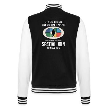 GIS Spatial Join Map Datenanalyse - College-Sweatjacke - Schwarz/Weiß - Hinten - Marisol (170cm)