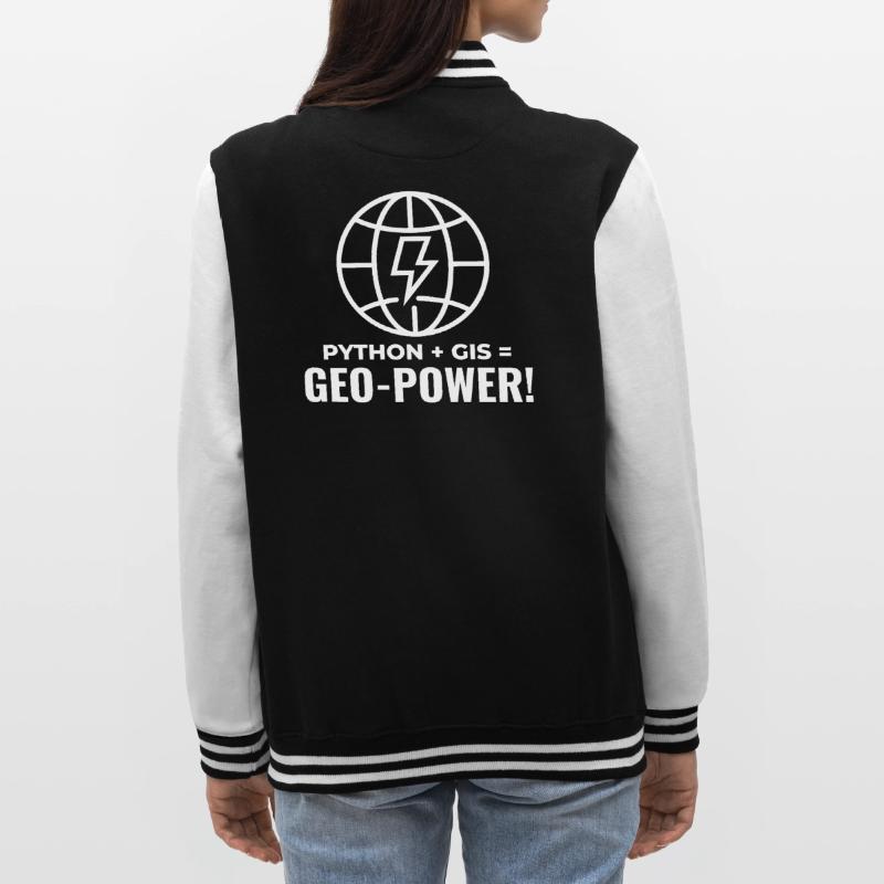 Python GIS Geo-Power Programmierung Geospatial College-Sweatjacke