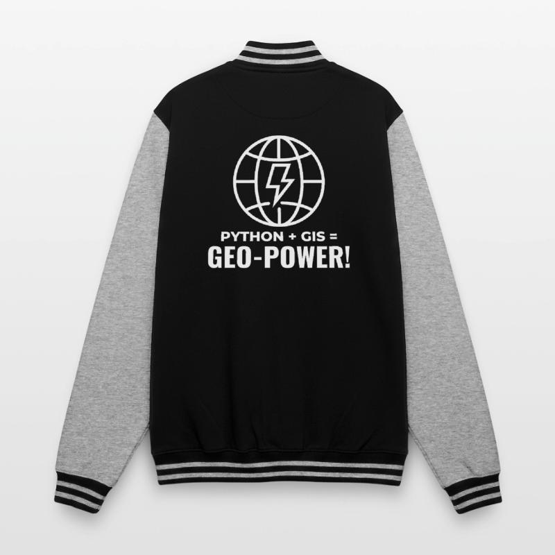 Python GIS Geo-Power Programming Geospatial College Sweat Jacket