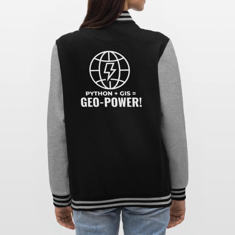 Python GIS Geo-Power Programming Geospatial College Sweat Jacket