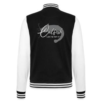 Wels Waller angeln Sportfischen Flussmonster - College-Sweatjacke - Schwarz/Weiß - Hinten - Marisol (170cm)