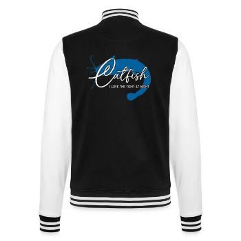 Wels Waller angeln Sportfischen Flussmonster - College-Sweatjacke - Schwarz/Weiß - Hinten - Marisol (170cm)