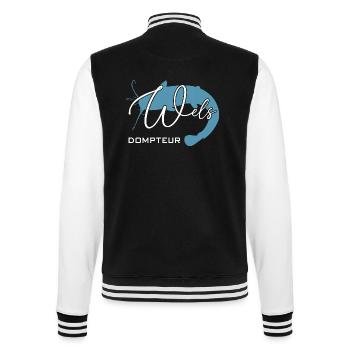 Welsdompteur Welsflüsterer Welsangler - College-Sweatjacke - Schwarz/Weiß - Hinten - Marisol (170cm)