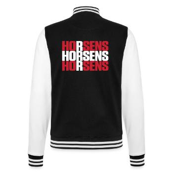 Horsens Dänemark Fahne - College-Sweatjacke - Schwarz/Weiß - Hinten - Marisol (170cm)