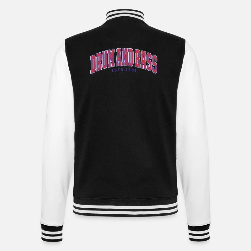 Drum And Bass Jersey - College Sweat Jacket - black/white