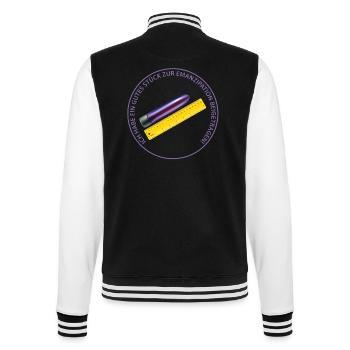 Emancipation / Vibrator Bo Graphic - College Sweat Jacket - black/white - Back - Marisol (170cm)