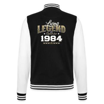 40th Birthday Legend September 1984 Volume 84 - College Sweat Jacket - black/white - Back - Marisol (170cm)
