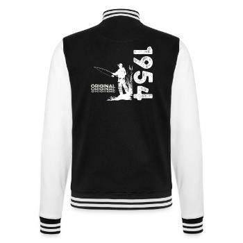 70ème Anniversaire Pêcheur Pêche 1954 Cru 1954 - Veste Teddy - noir/blanc - Dos - Marisol (170cm)
