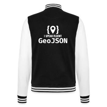 GeoJSON Entwickler Programmierer Programmierer GIS Mapping - College-Sweatjacke - Schwarz/Weiß - Hinten - Marisol (170cm)