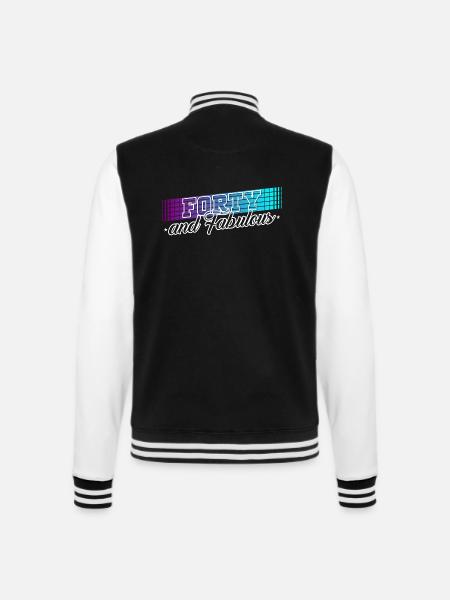 40. Geburtstag Geschenk Geburtstagsspruch 40 Jahre - College-Sweatjacke - Schwarz/Weiß