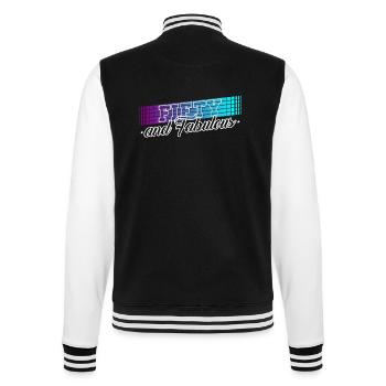50th Birthday Gift Birthday Saying 50 Years - College Sweat Jacket - black/white - Back - Marisol (170cm)