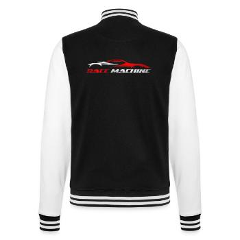 Sports Car Car Silhouette - College Sweat Jacket - black/white - Back - Marisol (170cm)