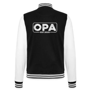 Opa 2025 - College-Sweatjacke - Schwarz/Weiß - Hinten - Marisol (170cm)