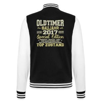 Millésime 2017 Né Rétro Anniversaire Millésime - Veste Teddy - noir/blanc - Dos - Marisol (170cm)