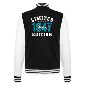 77th Birthday Original August 1947 Year 1947 - College Sweat Jacket - black/white - Back - Marisol (170cm)