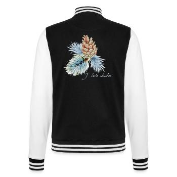 I love winter - College Sweat Jacket - black/white - Back - Marisol (170cm)