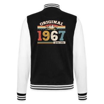 58ème anniversaire cadeau mari Original février 1967 - Veste Teddy - noir/blanc - Dos - Marisol (170cm)