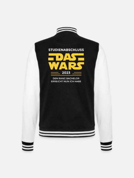 Studium Abschluss das wars Bachelor Geschenkidee - College-Sweatjacke - Schwarz/Weiß