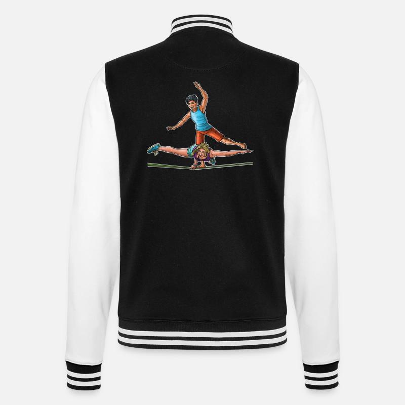 Slackliners - Amateurs de slackline - Veste Teddy - noir/blanc