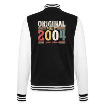 20. Geburtstag Original August 2004 Jahrgang 2004 - College-Sweatjacke - Schwarz/Weiß - Hinten - Marisol (170cm)