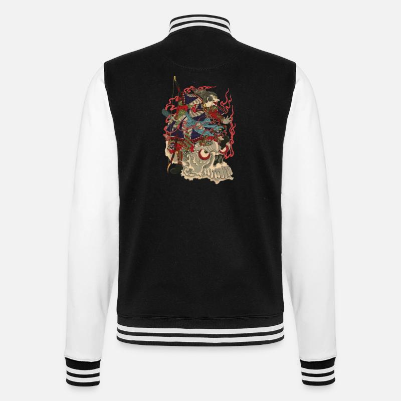 Skull Samurai - College Sweat Jacket - black/white