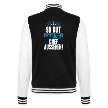 CHEF - College-Sweatjacke - Schwarz/Weiß - Hinten - Marisol (170cm)