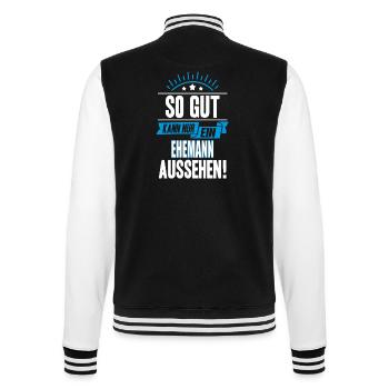 EHEMANN - College-Sweatjacke - Schwarz/Weiß - Hinten - Marisol (170cm)