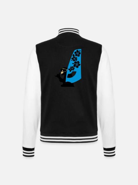 windsurfer - College Sweat Jacket - black/white