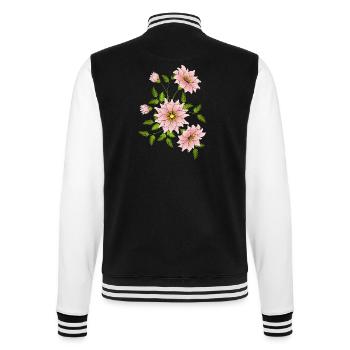 flowers - College Sweat Jacket - black/white - Back - Marisol (170cm)