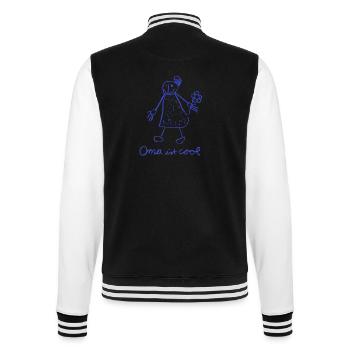 Grandma is cool - College Sweat Jacket - black/white - Back - Marisol (170cm)