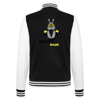 party_hase - College-Sweatjacke - Schwarz/Weiß - Hinten - Marisol (170cm)