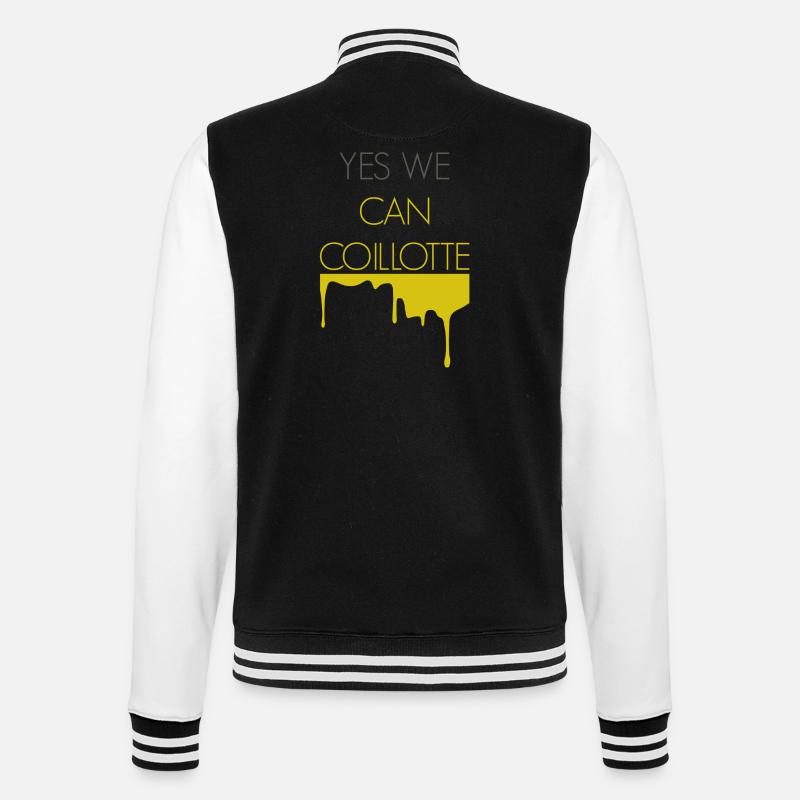 Franche Comté Humour Yes we cancoillotte - Veste Teddy - noir/blanc